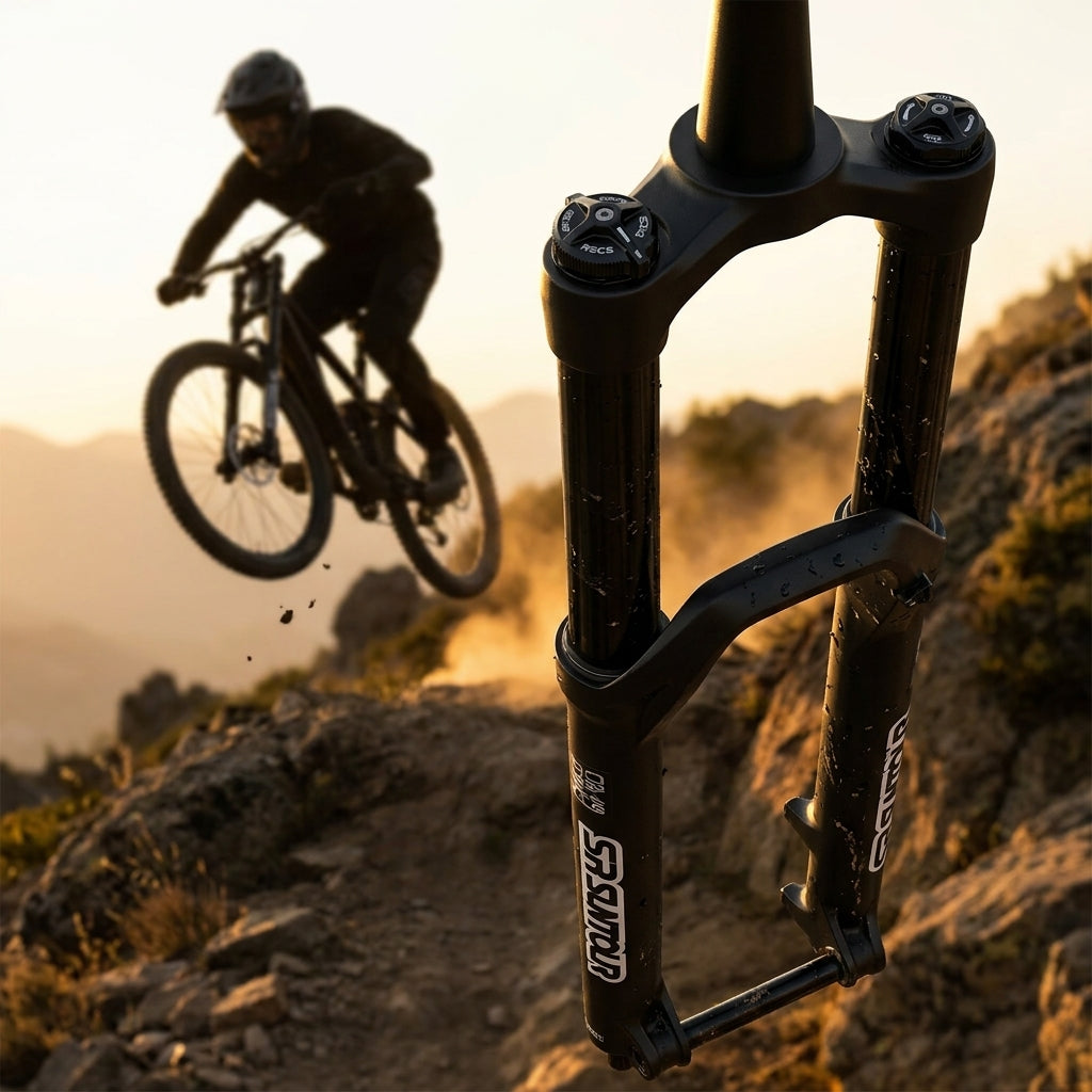 SR Suntour RUX 38 Boost Federgabel 29 Zoll schwarz matt für Mountainbike Downhill Enduro. Maximale Kontrolle & Performance.