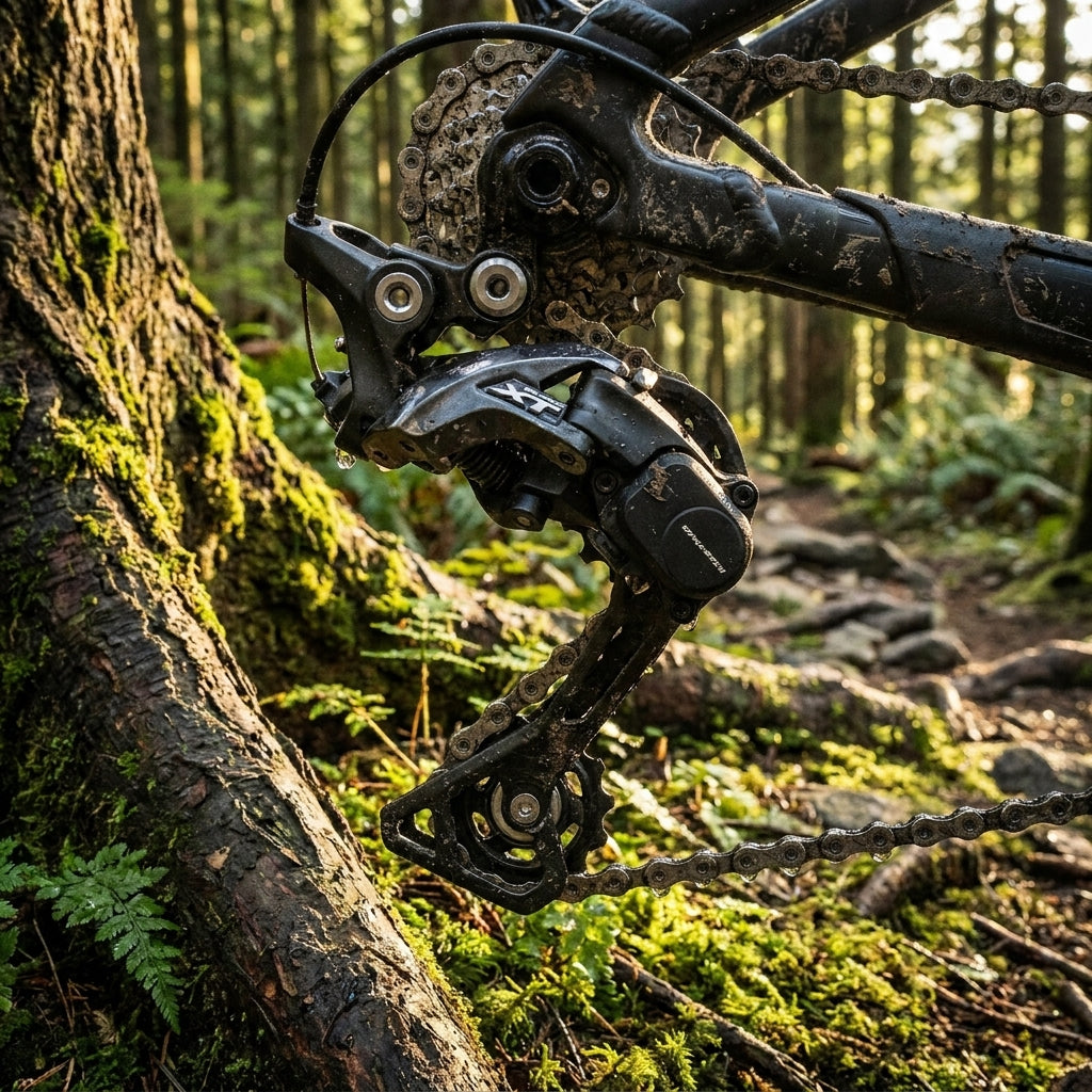 SHIMANO DEORE XT RD-M8000 11-fach Mountainbike Schaltwerk. Präzise und robust für Trail und Cross Country MTB-Antriebe.