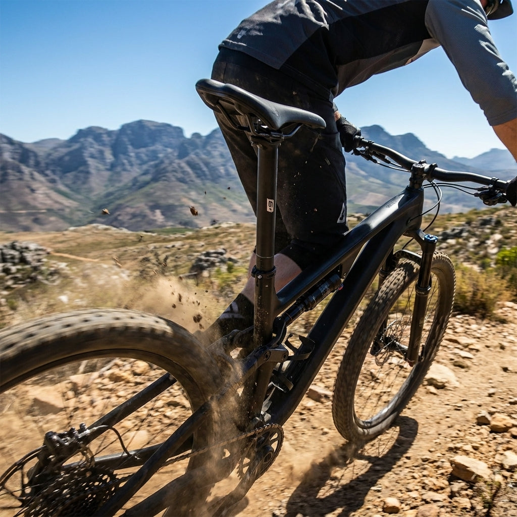 Ergotec Patentsattelstütze RAY 6+ schwarz, Aluminium, Ø27,2mm. Ideal für Mountainbike und E-Mountainbike: Sicherheit & Stabilität.