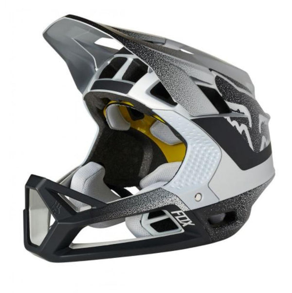 Fox Proframe Vapor CE Full Face Schutz Helm silver black Größe S