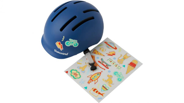Thousand Kinderfahrradhelm Toddler Bravo Blue XXS 45-49cm - Unisize, sicherer Magnetverschluss, vegane Lederriemen