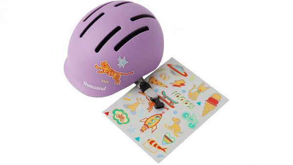 Thousand Kinderfahrradhelm Toddler Power Purple XXS 45-49cm - Leichter Unisex Helm mit Magnetverschluss, Belüftung, CPSC/EN1078 geprüft