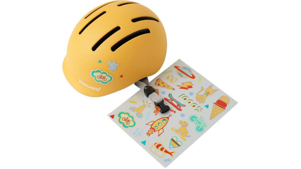 Thousand Toddler Fahrradhelm Hello Yellow XXS 45-49cm - Kinderhelm Unisize, leicht & sicher, verstellbar, Belüftung, Stoßschutz