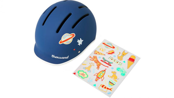 Thousand JR Blazing Blue Kinder-Fahrradhelm XS 49-53cm - leichter Unisex Kids Helm mit Magnetverschluss, Belüftung und verstellbarem Passsystem