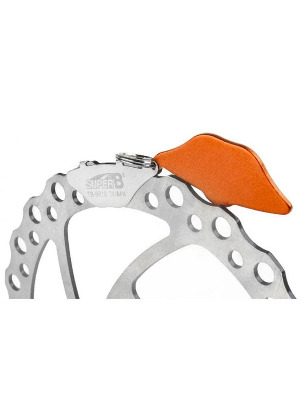 SUPER&#8239;B TB-BR10 Classic Bremsbelag-Justierhilfe - präzise Scheibenbrems-Alignment-Tool, Edelstahl & Schlüsselring
