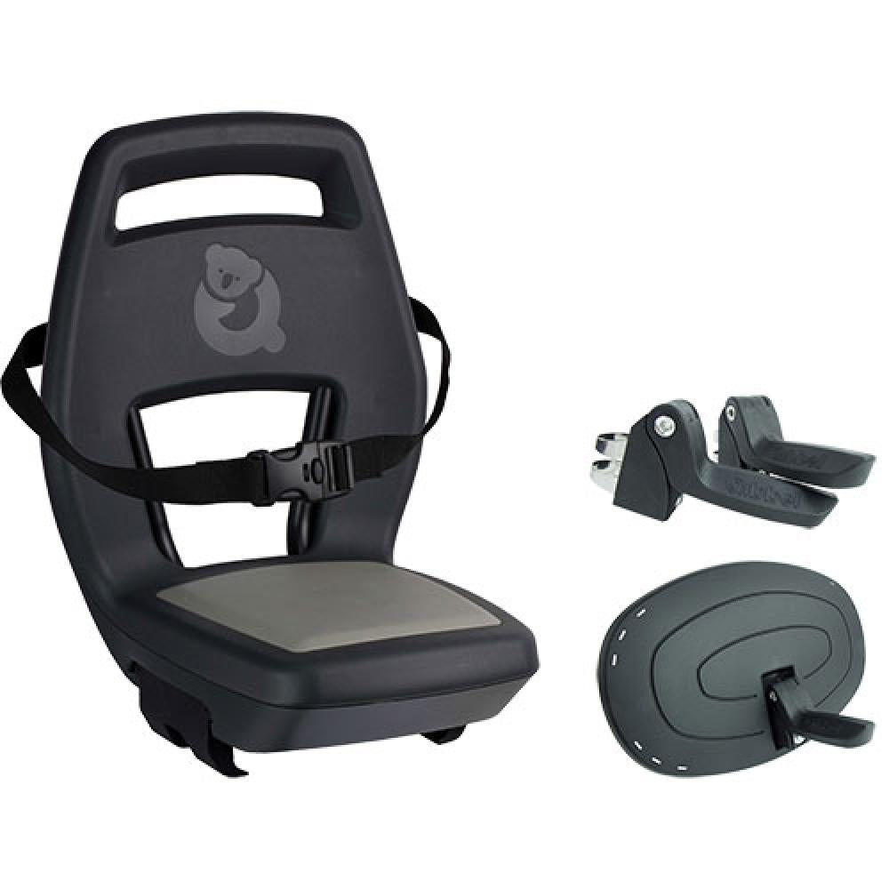 Widek Kindersitz QIBBEL 6+ JUNIOR bis 35 kg schwarz für Gepäckträger inkl. Fußstützen+Schutzplatten