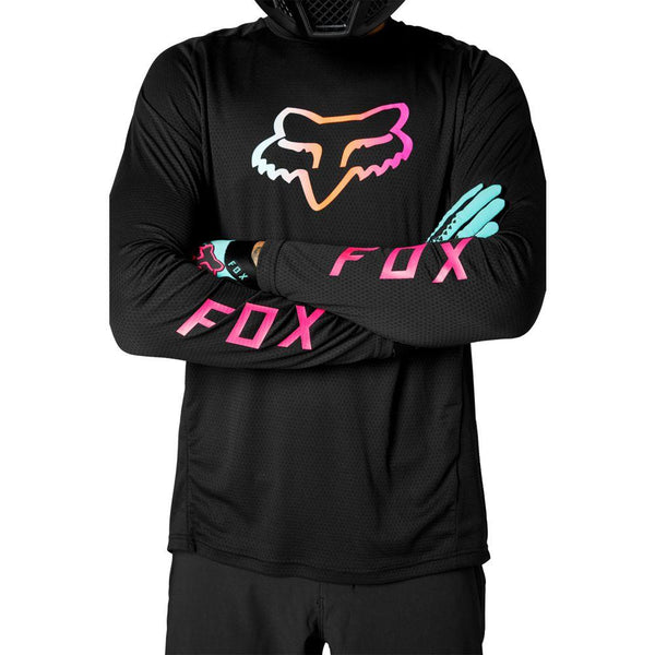 FOX DEFEND LS Jersey black Größe XL