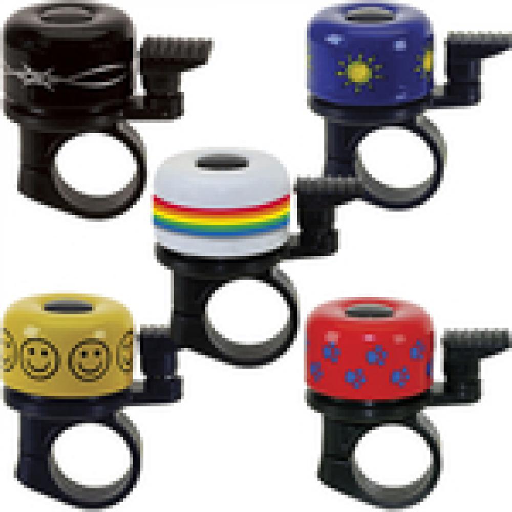 Messingschlager Klingel Mini Stahl farbig sortiert