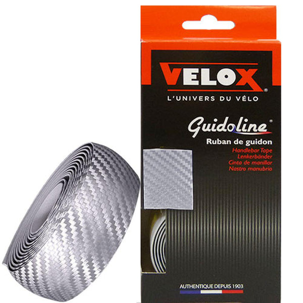 Velox Lenkerband CARBON Karton mit Stopfen EVA-Schaum silber