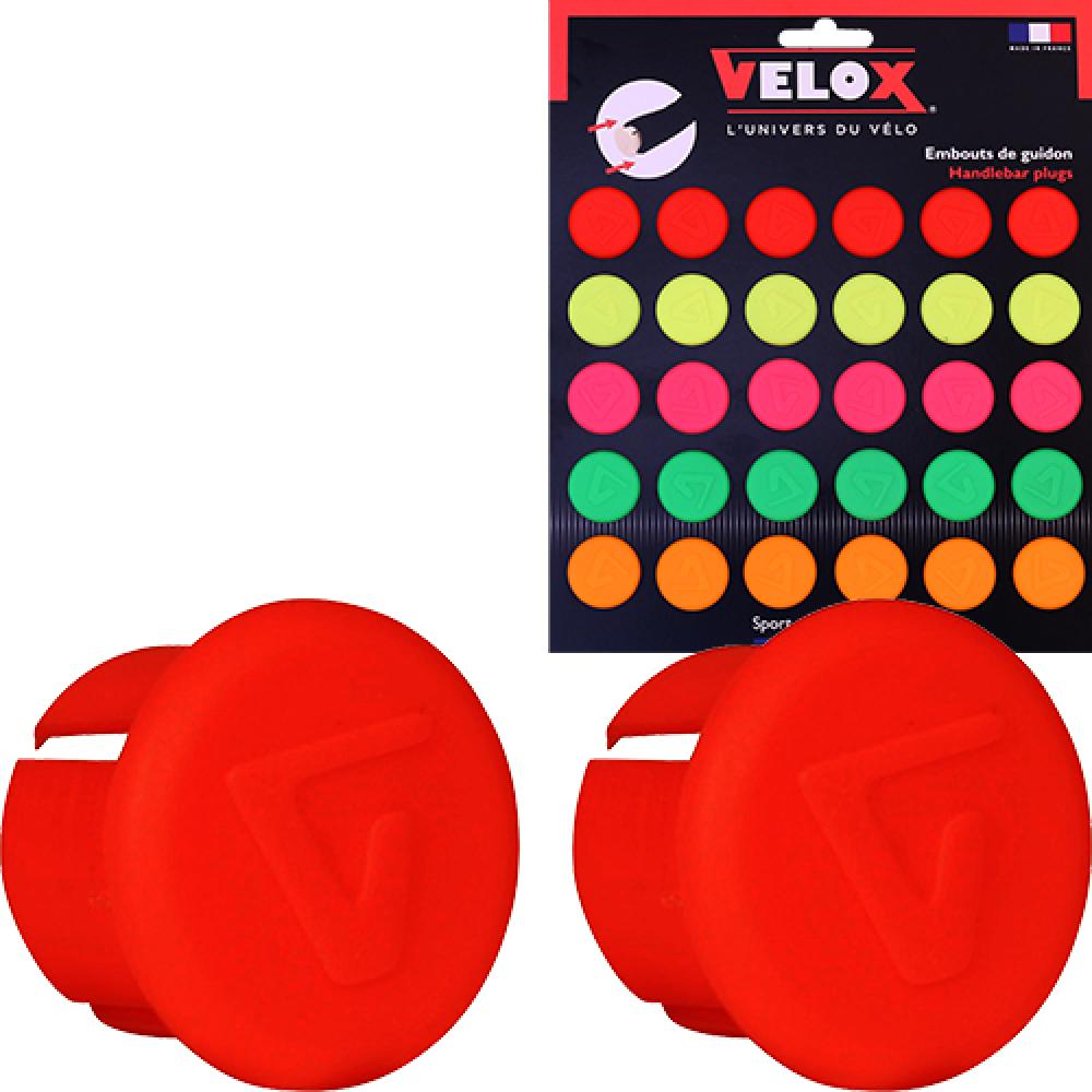 Velox Lenkerstopfen ROUGE FLUO Kunststoff neonrot