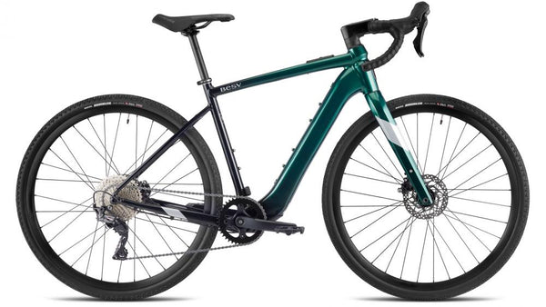 BESV JGR 1.1 E-Gravelbike - Step Over 490 Rahmen M Metallic Malachite Night Black mit kraftvollem Antrieb und sportlicher Geometrie für vielseitige Gravelstrecken