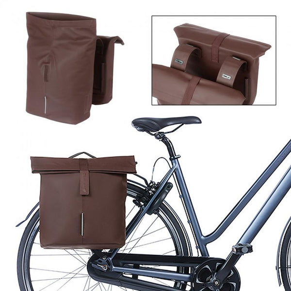 Basil Doppelpacktasche City roasted brown 12x29x30 cm 28 bis 32l