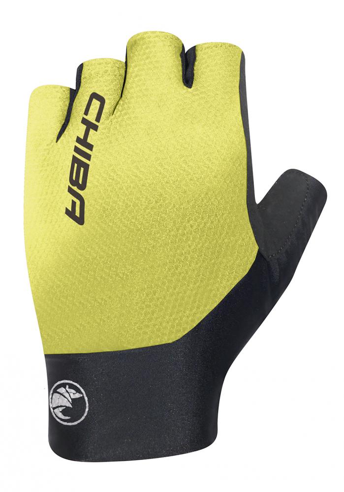 CHIBA Team Glove Pro - Radhandschuhe neongelb, XL, atmungsaktiv, leicht, ohne Klett