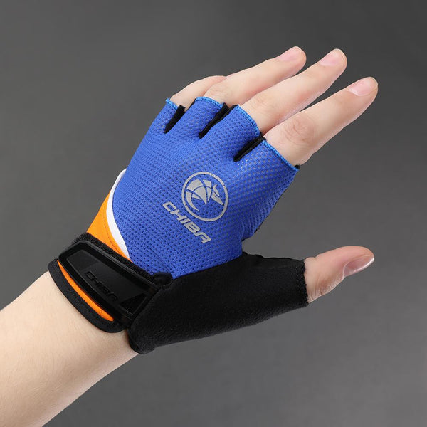 CHIBA Youth - Radhandschuhe kurzfinger, S, royal, atmungsaktiv