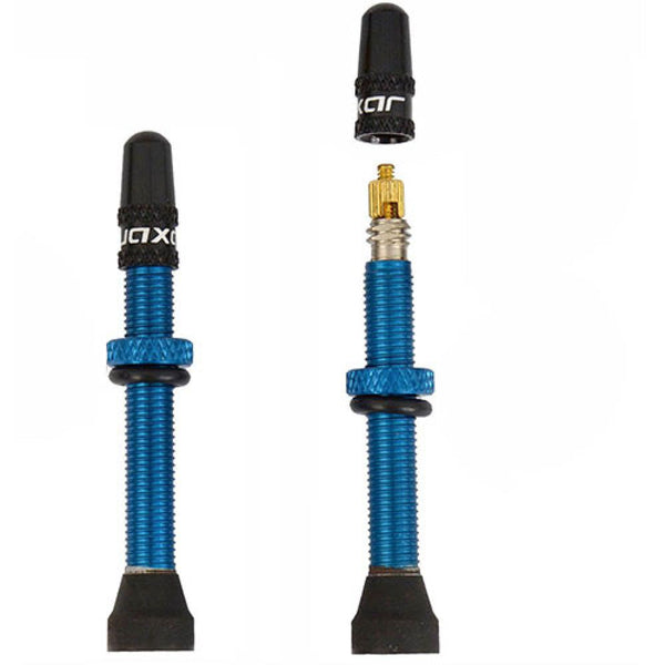 Fasi Tubeless Ventil 45mm Quaxar Aluminium Paar blau