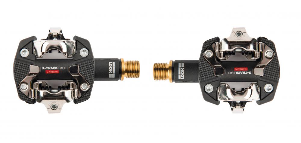 Look X-Track Race Carbon Titan black MTB Pedal, Carbonkörper, Titanachse, 1 Paar, einstellbare Auslösehärte, großer Kontaktbereich, SPD-kompatibel