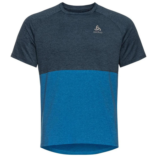 Odlo Men´s T-shirt crew neck s/s RIDE EASY blue wing teal melange indigo bunting melange Größe XXL