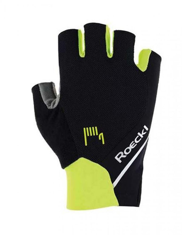 Roeckl Sports High Performance Bike Fingerhandschuhe Ivory 2 schwarz gelb Größe 10