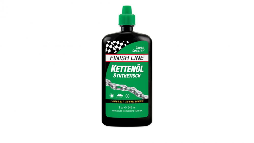 Finish Line Cross Country Kettenöl 240ml Flasche - langlebiges Schmiermittel, ideal bei Regen, Matsch & Langstrecken, hoher Verschleißschutz