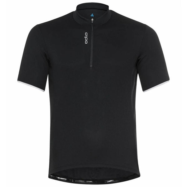 Odlo Men´s T-shirt 1/2 zip ESSENTIAL black Größe XXL