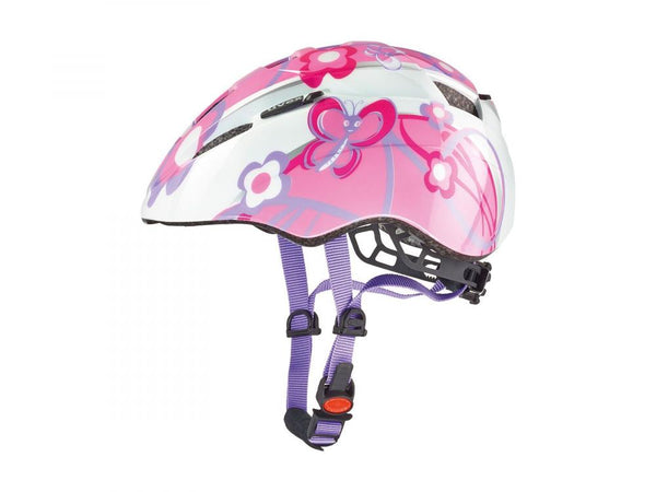 Uvex Kinder-Fahrradhelm Kid 2 Butterfly, 46-52 cm, leicht, verstellbar, LED-kompatibel, 8 Belüftungsöffnungen, Inmould-Technologie