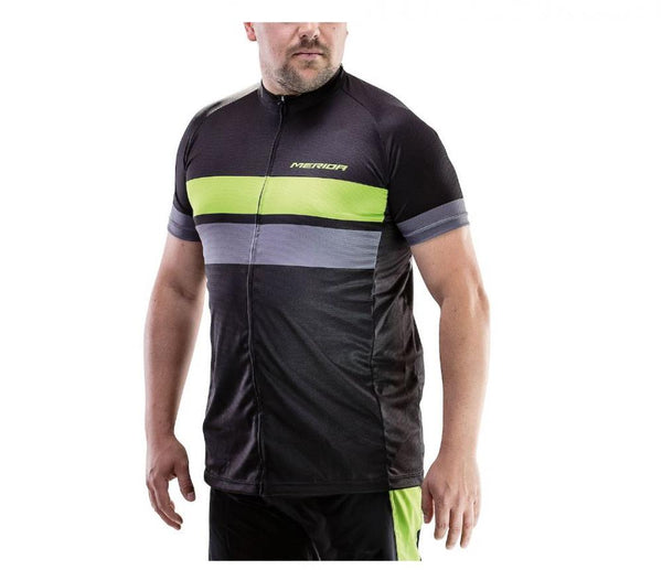 Merida Trikot Active Stripe Herren Schwarz Grün Größe M