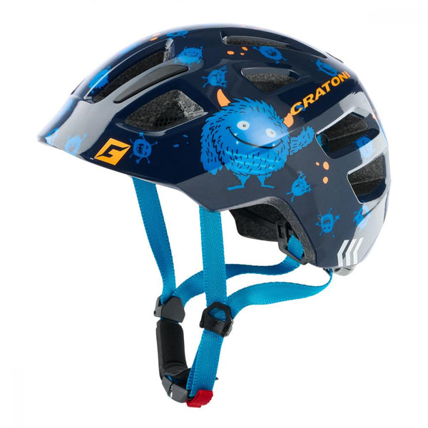 Cratoni Kinderhelm Maxster Kid Monster blau glänzend S/M 51 bis 56cm