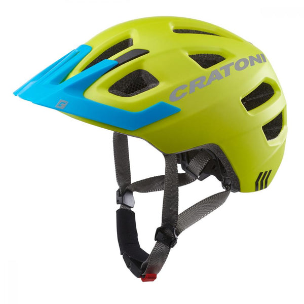 Cratoni Kinderhelm Maxster Pro Kid S/M 51 bis 56cm lime blau matt