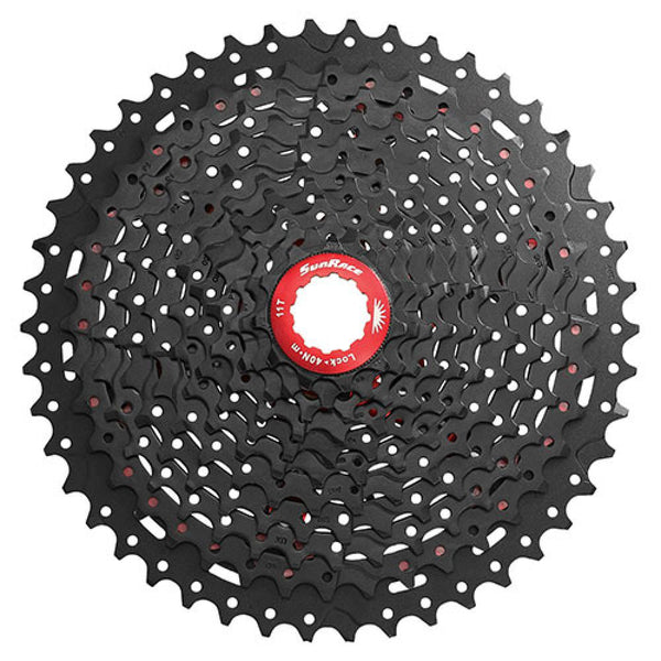 Sunrace Kassette 11 fach 11-50 Zähne schwarz rot