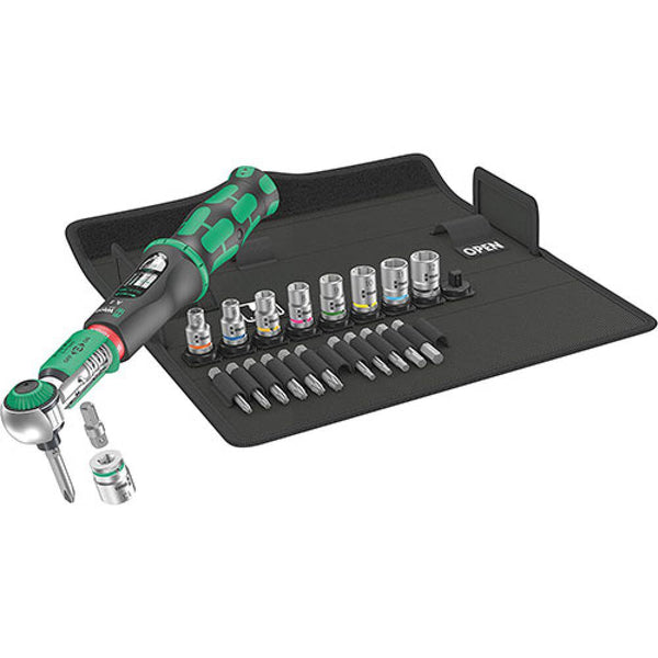 Wera Safe-Torque Set A 2 Drehmomentschlüssel 2-12 Nm 23-teilig Umschaltknarre 1/4" Sechskant