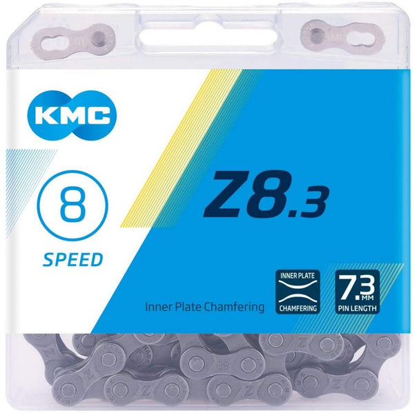 KMC Kette Z8 Silber/Grau 1/2" x 3/32" 114 Glieder 7,3mm 8-fach