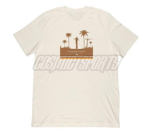 Crankbrothers T-Shirt Sunset Herren Größe S weiß braun orange