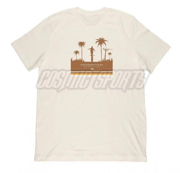 Crankbrothers T-Shirt Sunset Herren Größe M weiß braun orange