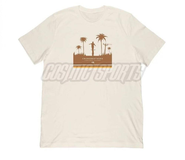 Crankbrothers T-Shirt Sunset Herren Größe L weiß braun orange