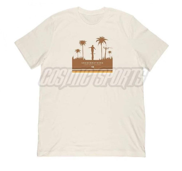 Crankbrothers T-Shirt Sunset Herren Größe XL weiß braun orange