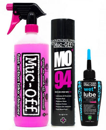 Muc-Off Clean, Protect, Lube Kit Wet Lube - Fahrradpflege-Set für alle Wetterbedingungen