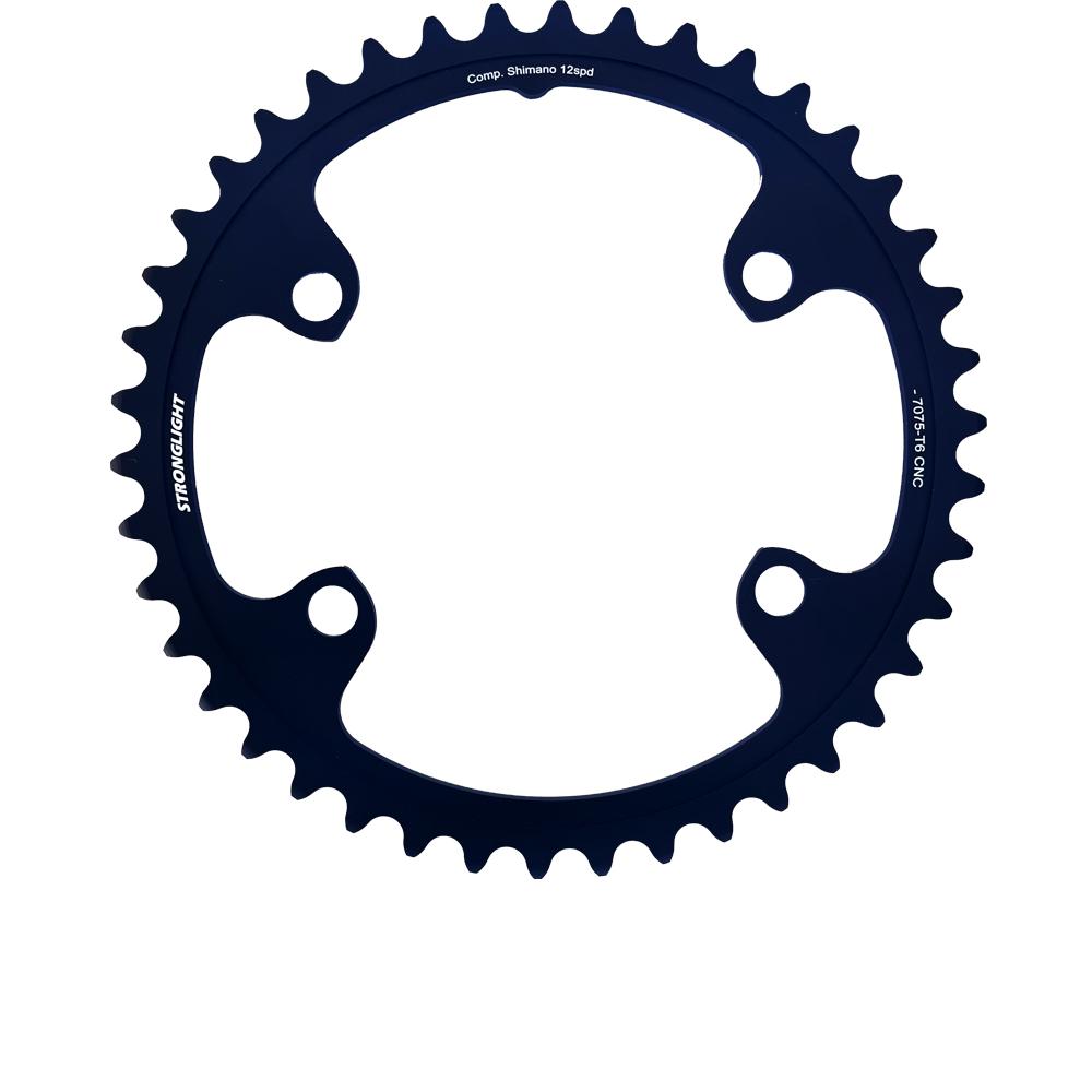 Stronglight Kettenblatt 42-Zähne 110mm für Shimano FC-R8100/7100 12-fach, Alu 7075-T6, 4-Arm, schwarz