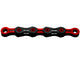 KMC DLC11 GO WAXED Fahrradkette 11-fach 118 Glieder Schwarz-Rot - Langlebig & Wartungsarm