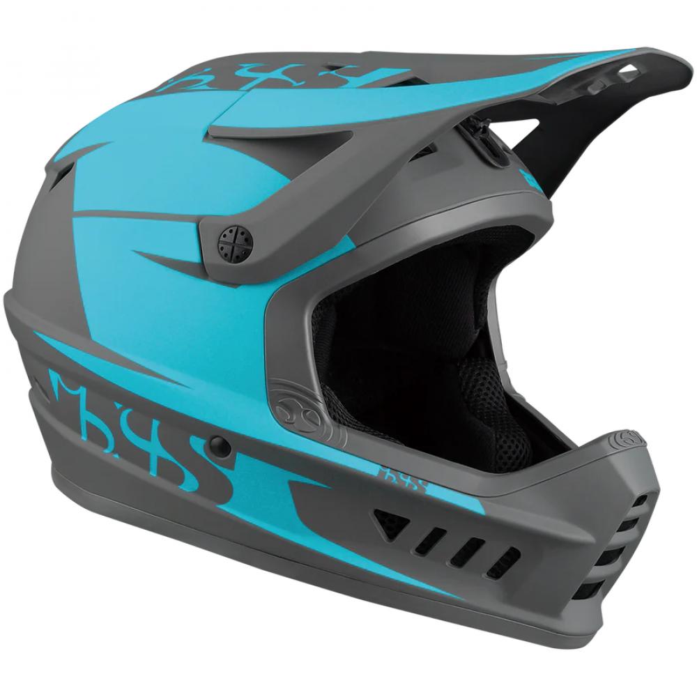 IXS Sports Division iXS XACT Evo helmet S/M Lagoon / Graphite - Fullface-Helm mit Top-Schutz