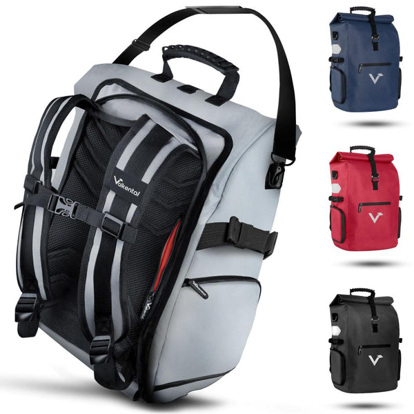 Valkental Rucksack ValkPro 3in1 Fahrradtasche grau