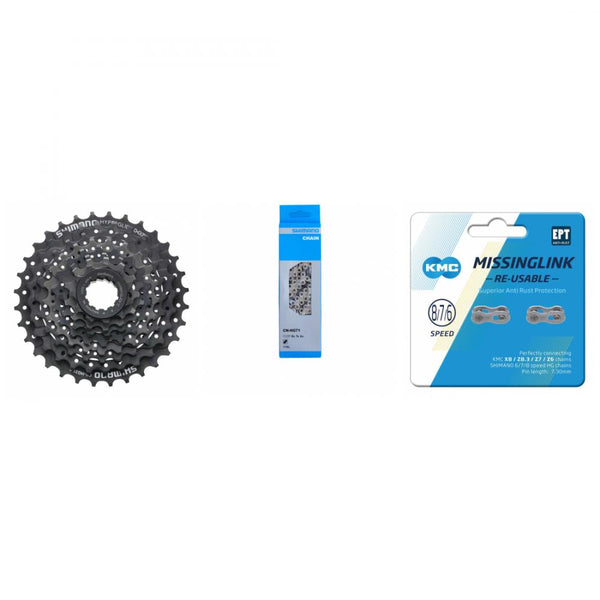 Shimano Antriebsset Kassette CS-HG31 8-fach 11-32 Zähne - 3-teilig