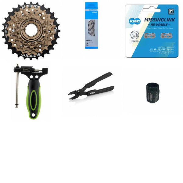 Shimano Antriebsset Freilauf-Schraubzahnkranz MFTZ500 6fach 6teilig