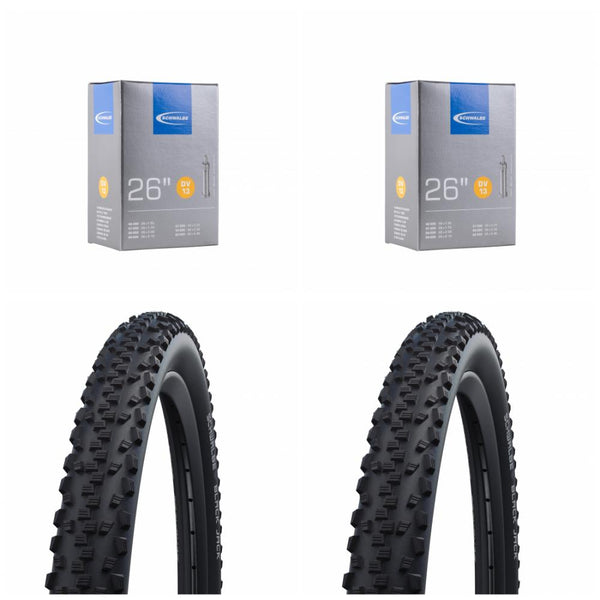 Schwalbe Black Jack HS407 26x2.00 + Conti Schlauch MTB 26 Tour D40 wide 47-559>62-559