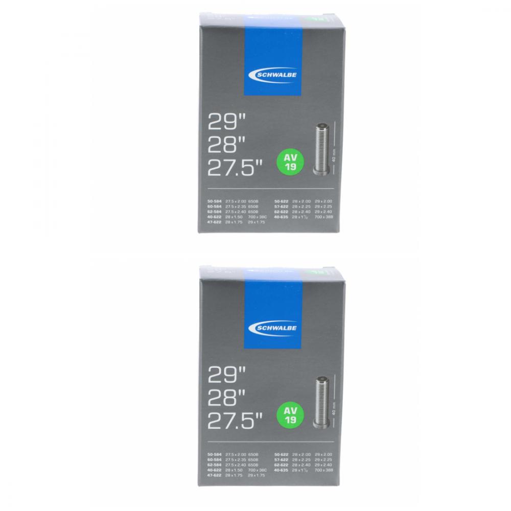 Schwalbe 2x Schlauch AV19 27,5/28/29x1.50-2.40 Zoll 40 mm