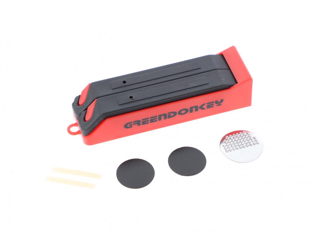 Greendonkey 1x Reifenheber Flickzeug Set + 1x Schlauch Schwalbe AV7A 20x1 1/8-1 3/8
