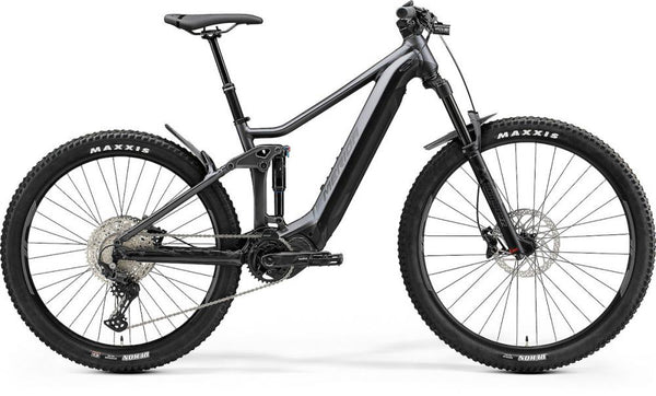 MERIDA eONE-FORTY 500 EP1 E-MTB XXL - Shimano EP8, 630&#8239;Wh, 140&#8239;mm Federweg, 29"/27,5", Dunkel-Silber/Schwarz