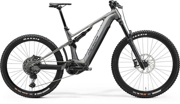 MERIDA eOne-Sixty 875 IV1, E-MTB Fully XS, Alu-Rahmen 750 Wh Akku, RockShox ZEB, Super Deluxe, Shimano XT 11-Gang, Gunmetal-Grau/Schwarz