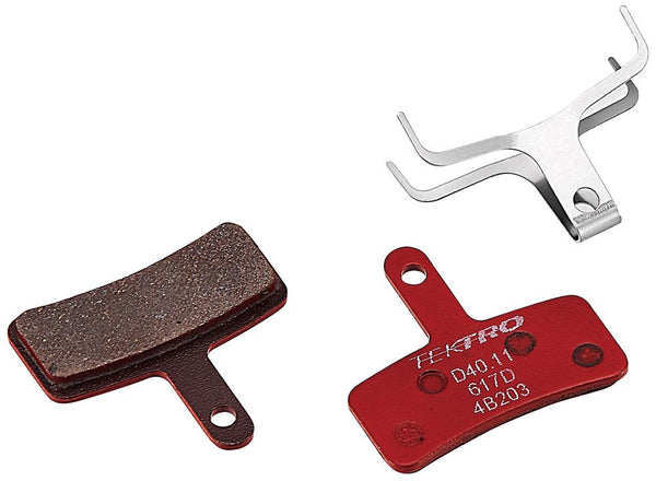 Tektro D40.11&#8239;- Semi-metallischer Scheibenbremsbelag für Dorado HD-E710 E-Bike inkl. Feder, Hochleistungs-Metall/Keramik