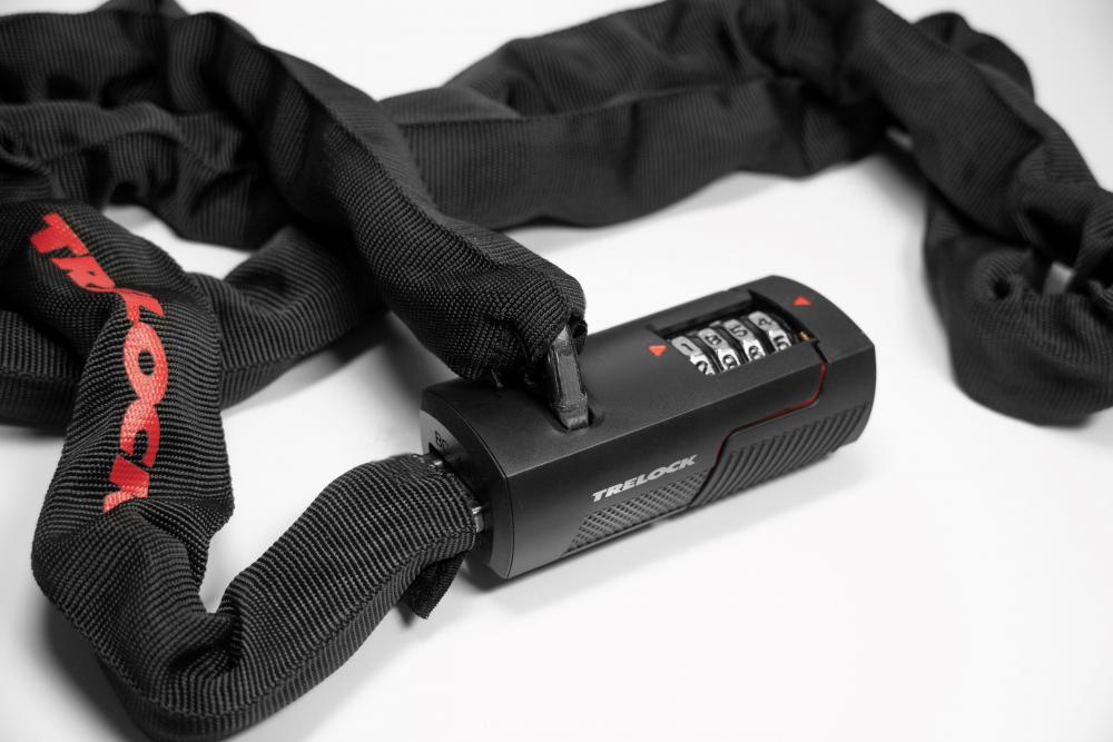 TRELOCK Kettenschloss BC 480 170-7 Code 480 - flexibles Fahrradschloss mit hoher Sicherheit