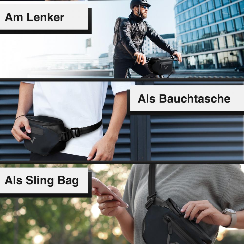 Valkental Lenkertasche 3in1 fullblack